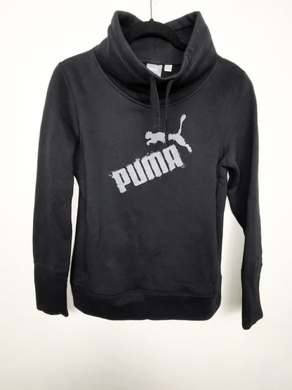 NEW - Puma black funnel cowl neck pullover hoodie | Size SMALL