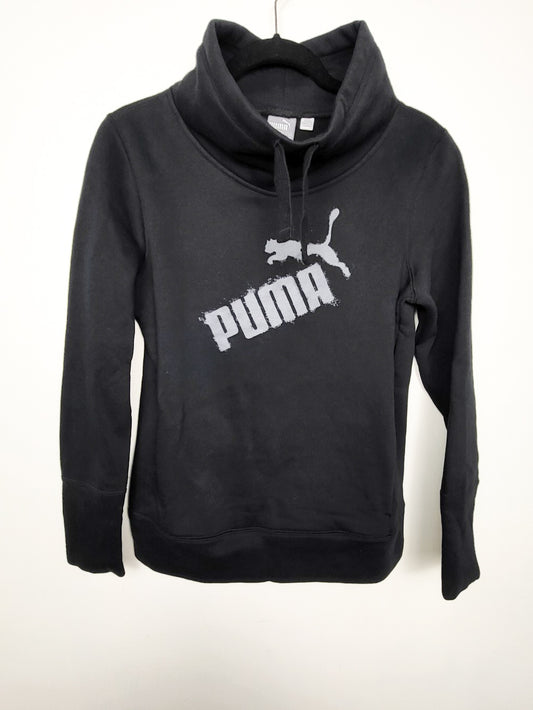 NEW - Puma black funnel cowl neck pullover hoodie | Size SMALL