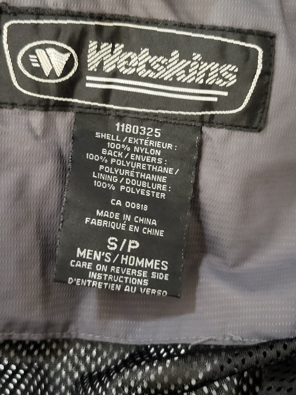 Wetskins grey hooded rain jacket | Men's size small