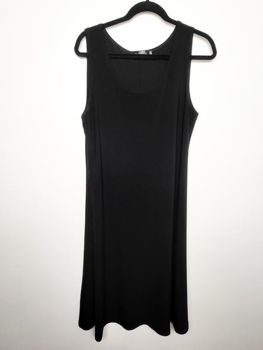 Sympli black "Nu" mid length tank dress | Size 14 - Made in Canada