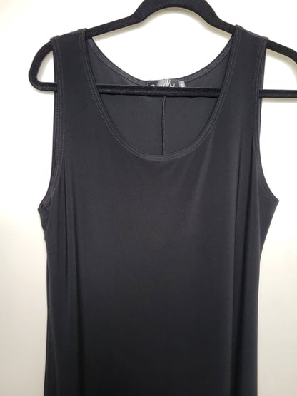 Sympli black "Nu" mid length tank dress | Size 14 - Made in Canada