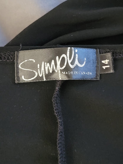 Sympli black "Nu" mid length tank dress | Size 14 - Made in Canada