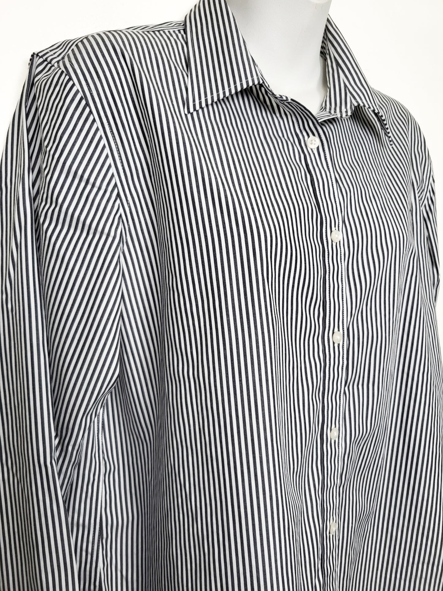 Lauren Ralph Lauren Striped Easy Care Cotton Button Down Shirt | Size XL