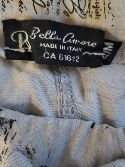 Bella Amore "Made in Italy" Euro Graphic Script Drawstring Joggers | Size SMALL / MEDIUM