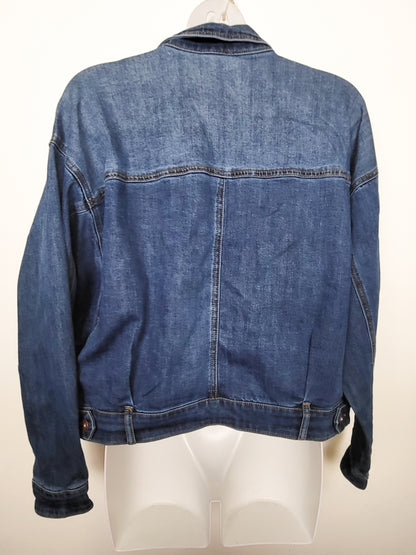 NEW - Tribal Jeans Drop Shoulder Cropped Denim Jacket | Size SMALL