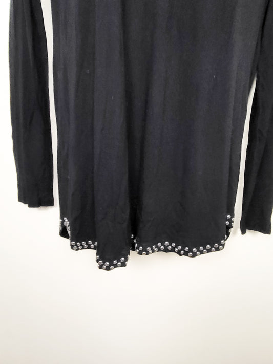 Aritzia Wilfred Free Black "Reposa"  Knit Long Sleeve Tunic | Size SMALL