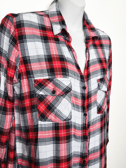 B.B. Dakota red plaid button down raon shirt | MEDIUM