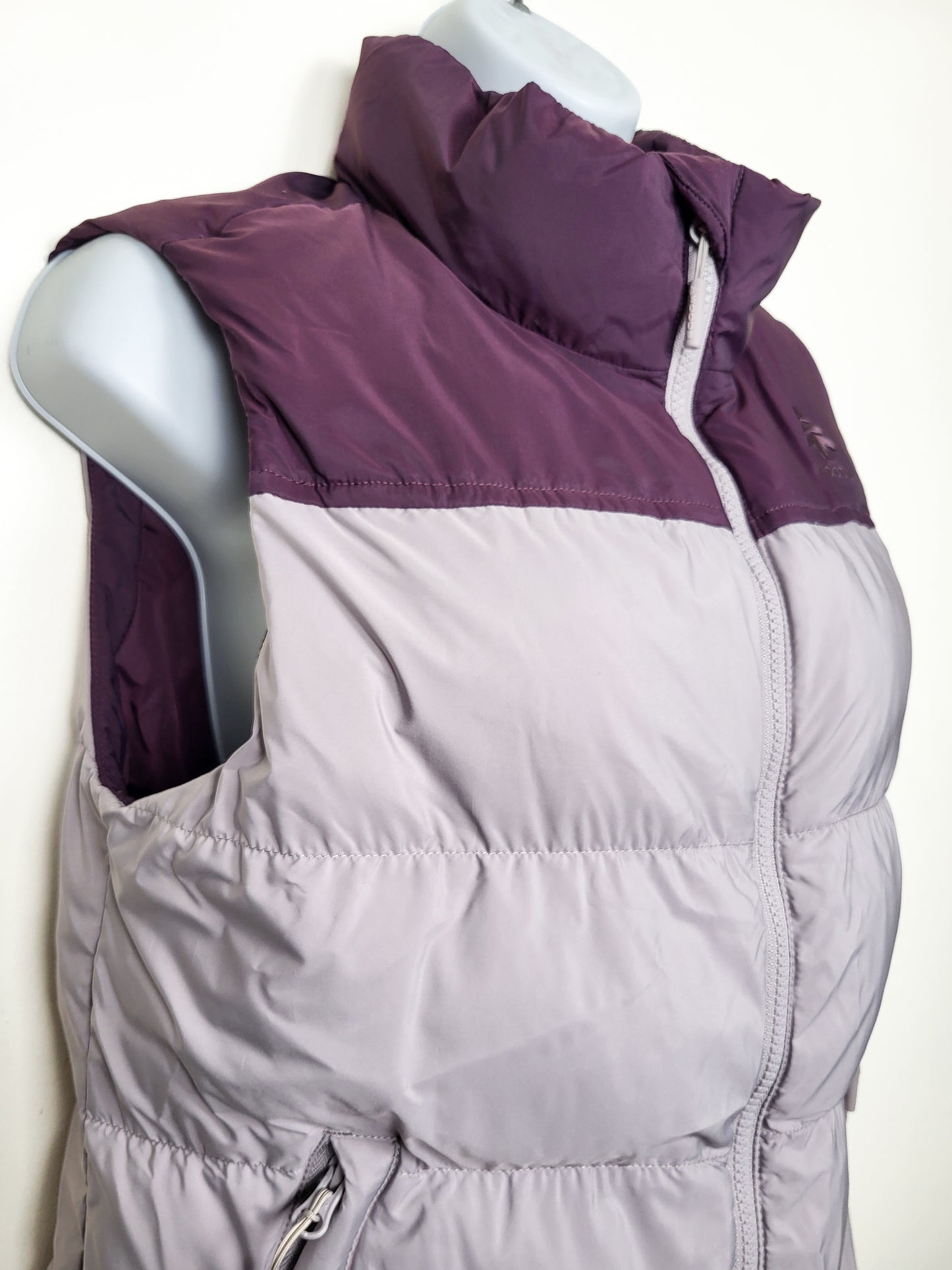 Woods Warwick purple / lilac colur block down filled puffer vest | Size small