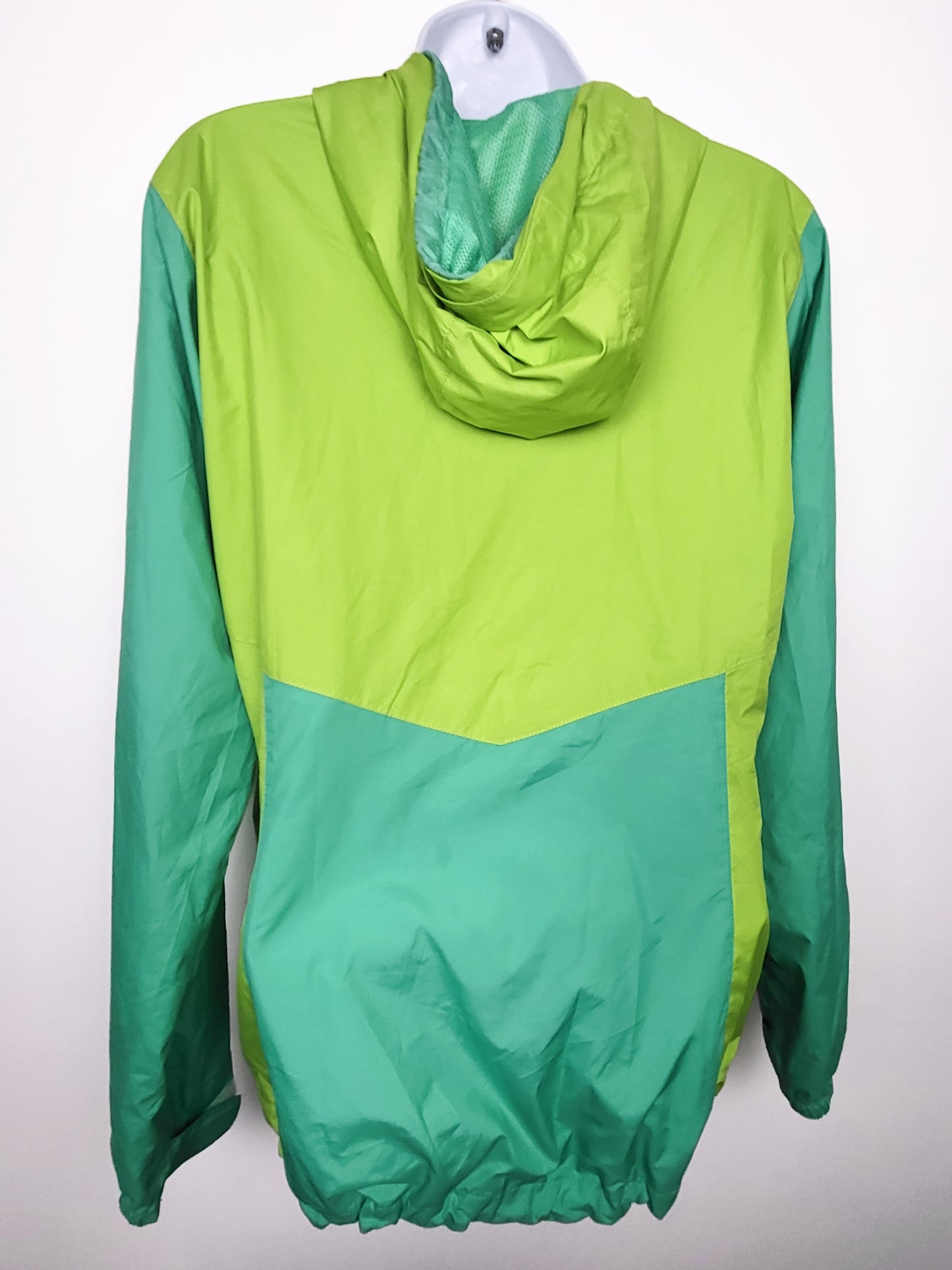 Columbia Women's Two-Tone Green Flash Forward Windbreaker Jacket | Size MEDIUM