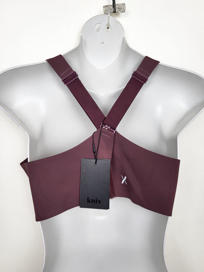 NEW - Knix Catalyst Front Zip Sports Bra in Plum colour | Size 2