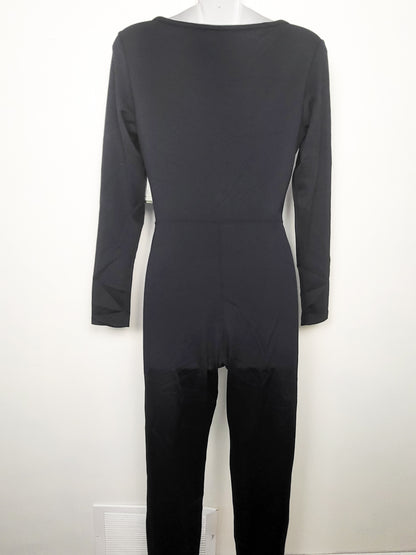 NEW - Ardene Move black square neck bodycon jumpuit | Size XL