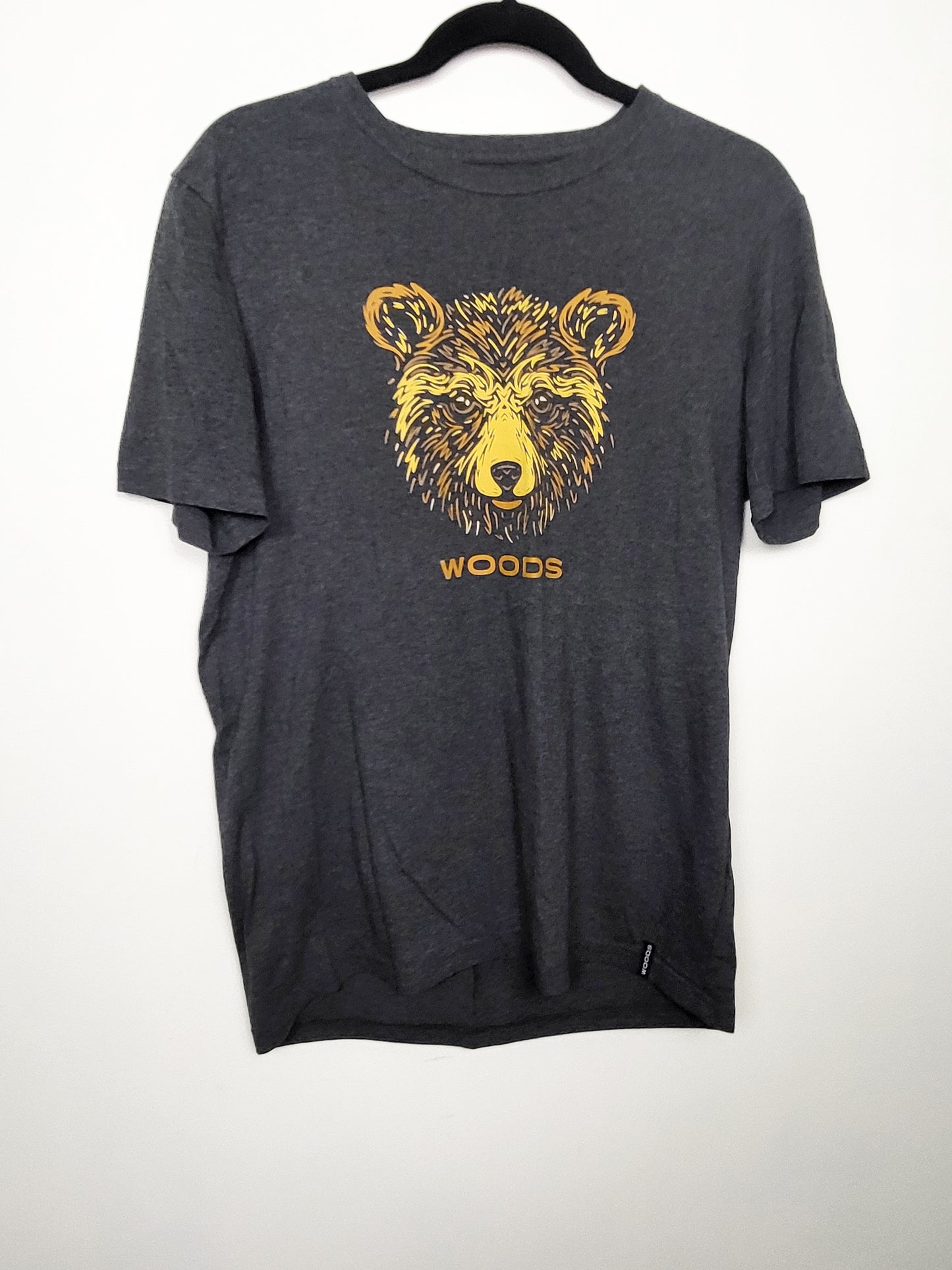 Woods Men's Gray Bear Print T-Shirt | Size MEDIUM