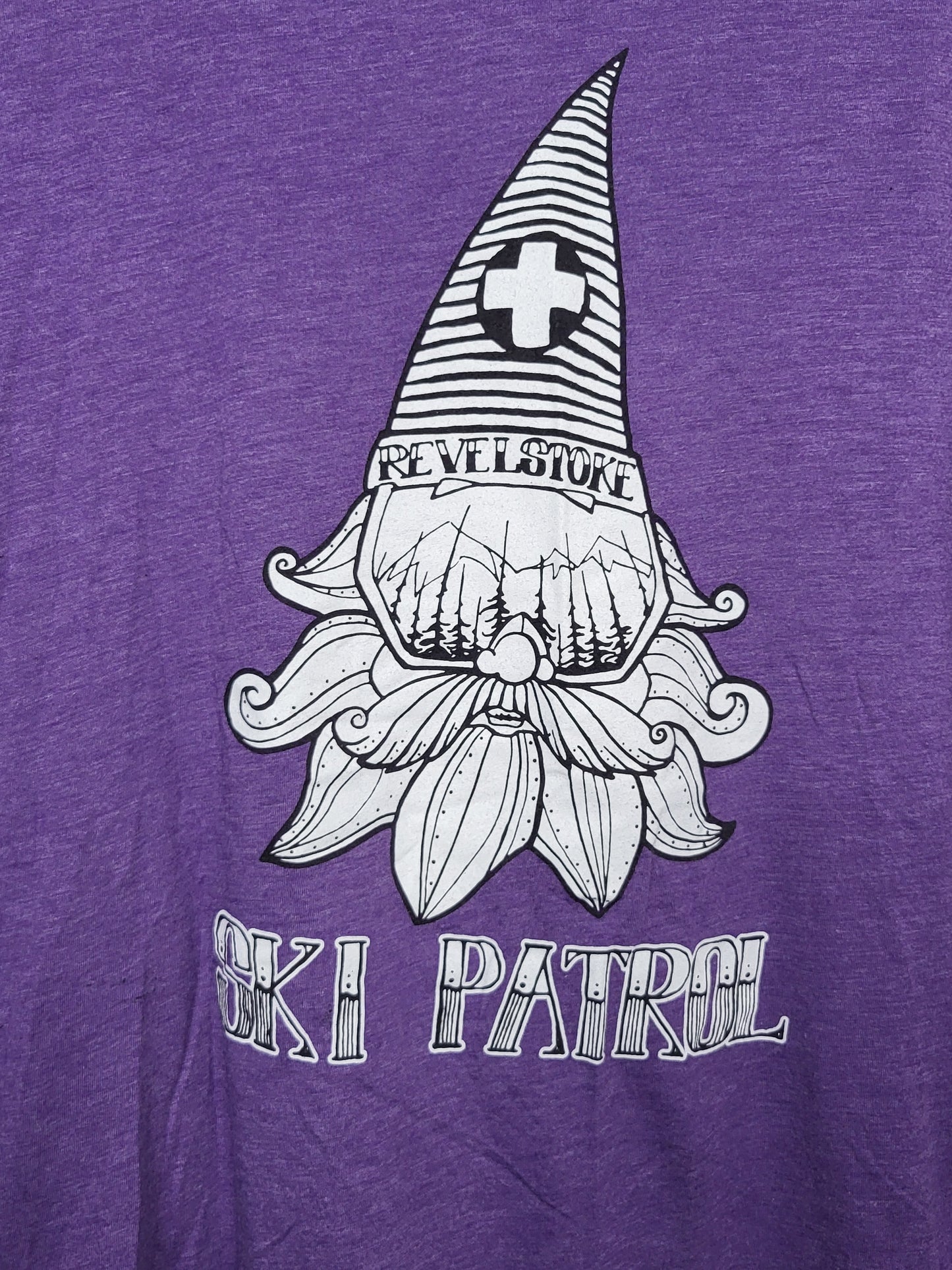Revelstoke Mountain Resort Purple Unisex Ski Patrol Graphic T-Shirt  | Size MEDIUM