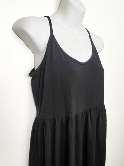 Tentree black sleeveless "Juneau" midi length fit and flare dress | Size large