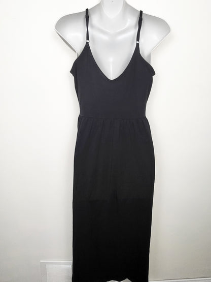 Tentree black sleeveless "Juneau" midi length fit and flare dress | Size large