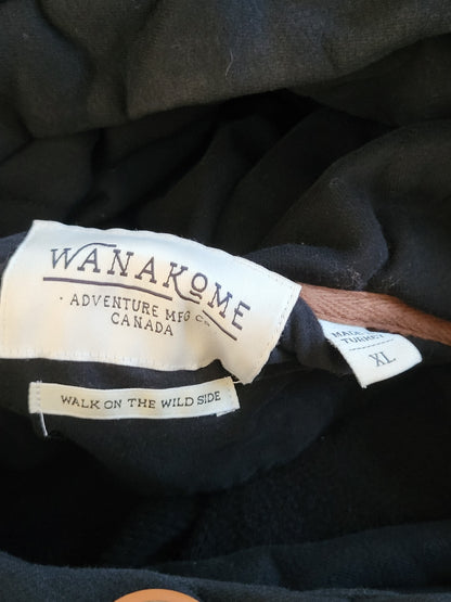 Wanakome black pullover "Artemis" hoodie | Size XL - AS IS