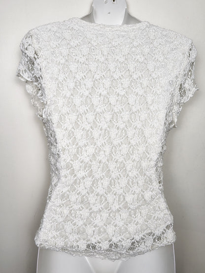 Cream coloured lace top | Approx size SMALL
