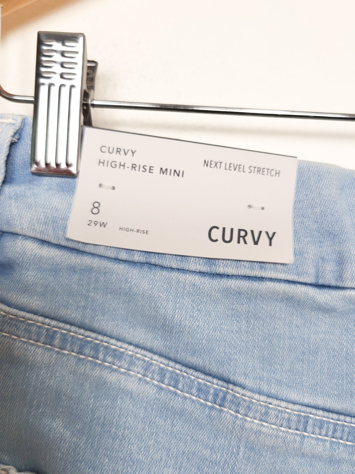 NEW - American Eagle Curvy Hi-Rise Mini Denim Skirt | Size 8
