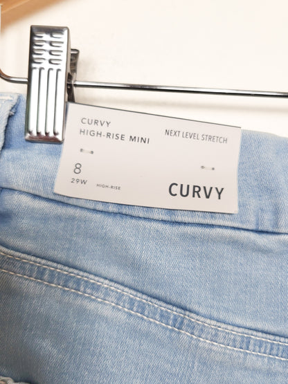 NEW - American Eagle Curvy Hi-Rise Mini Denim Skirt | Size 8
