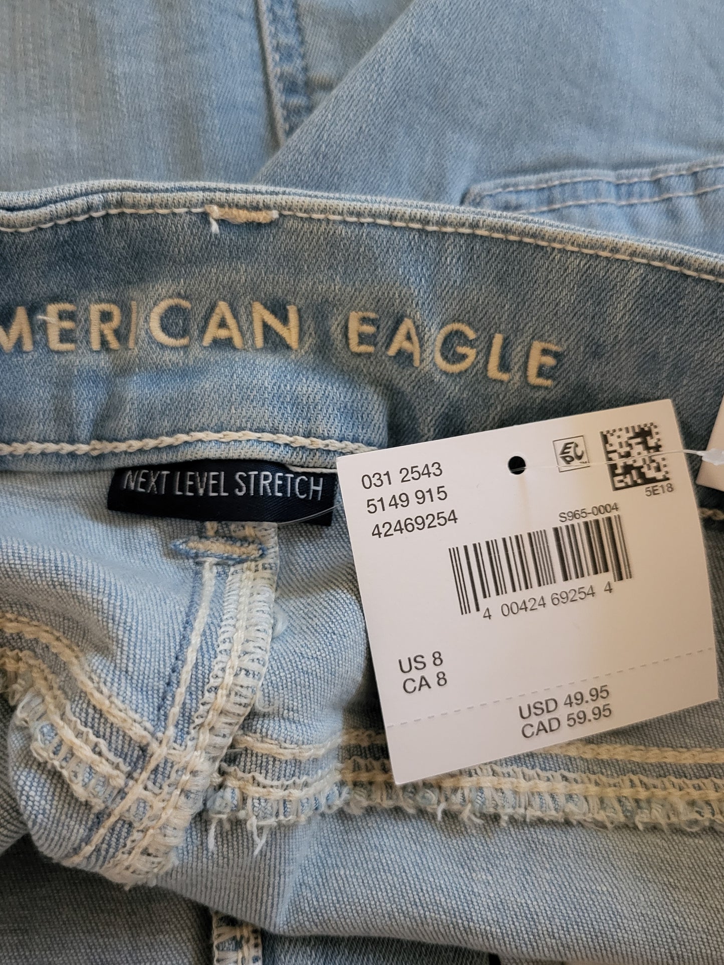 NEW - American Eagle Curvy Hi-Rise Mini Denim Skirt | Size 8
