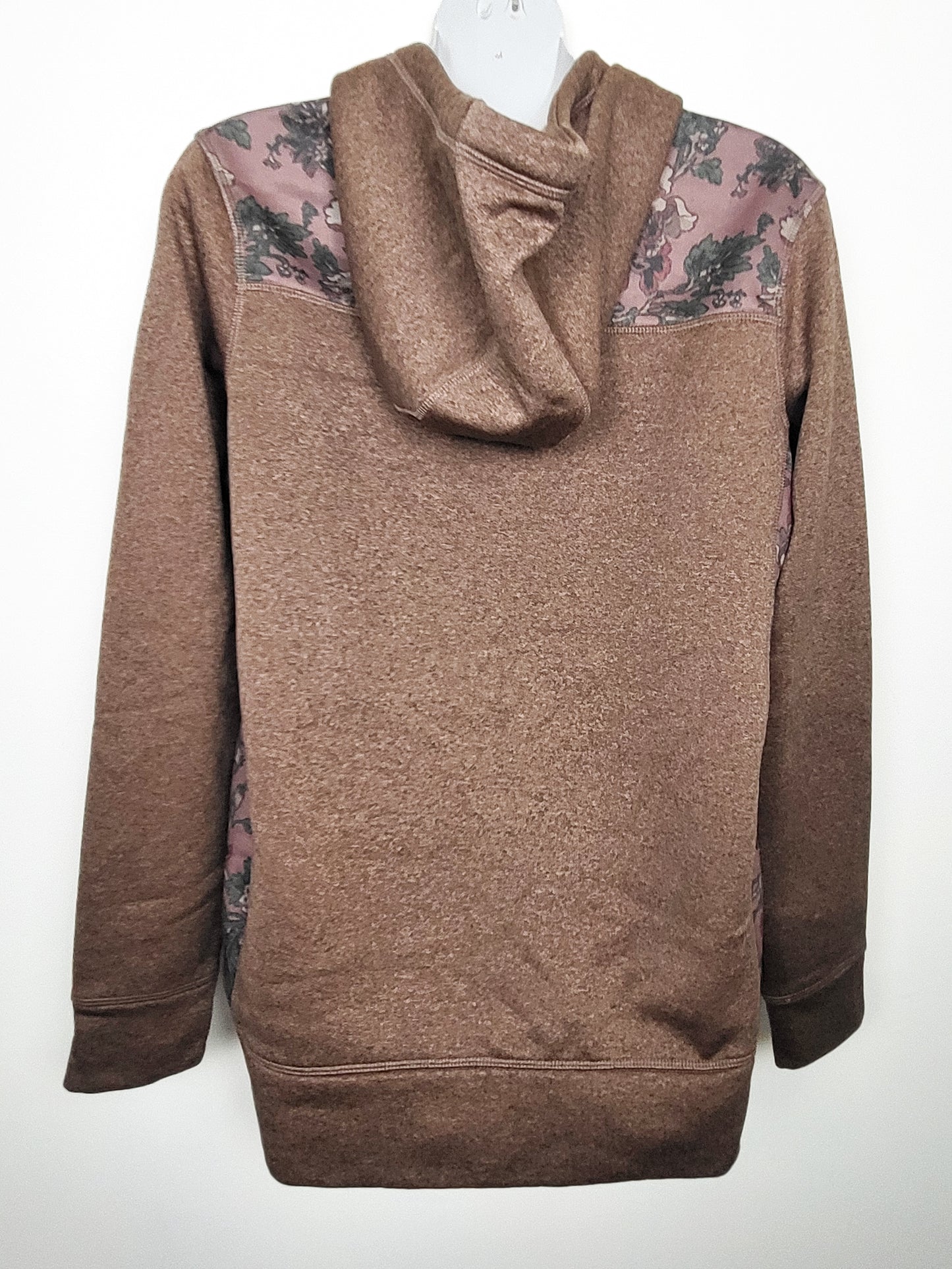 Burton Women's brown and floral pullover hoodie | Size MEDIUM