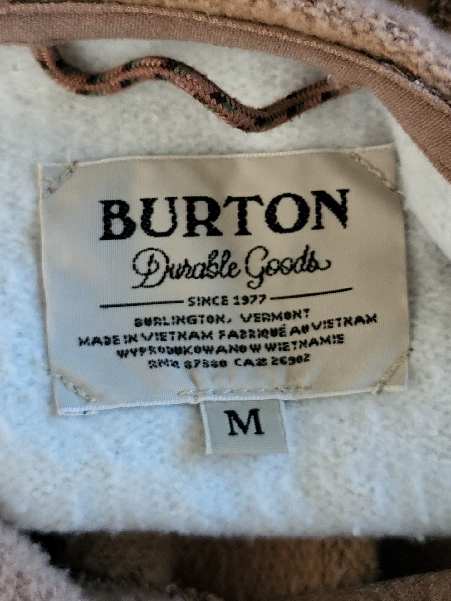 Burton Women's brown and floral pullover hoodie | Size MEDIUM