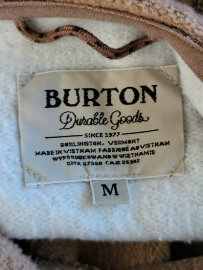Burton Women's brown and floral pullover hoodie | Size MEDIUM