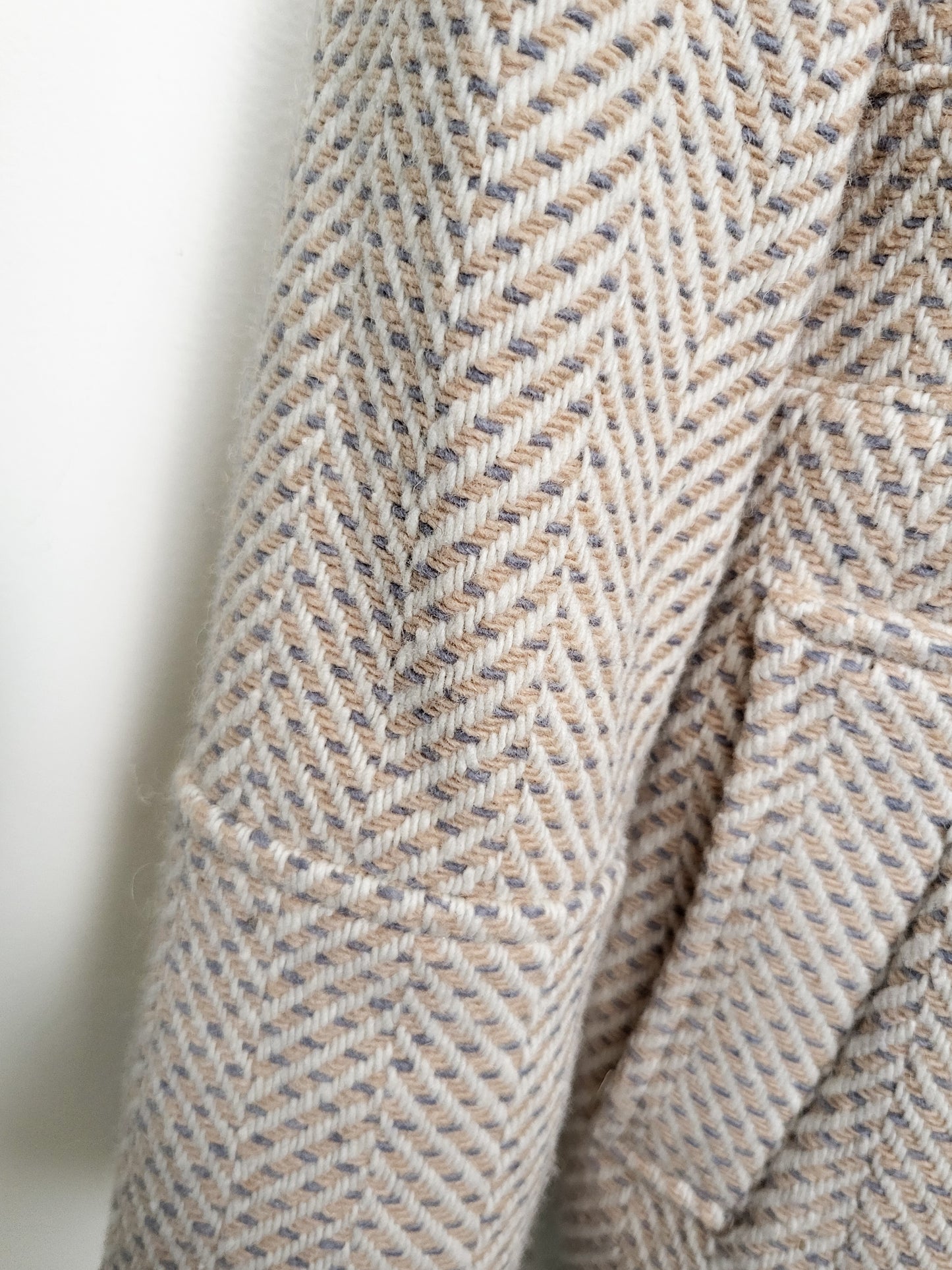 Vintage Y2K era Cleo Petite herringbone wool blend pea coat | Size 6 PETITE