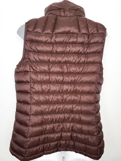 Hawke & Co. Women's Rail Quilt Packable Puffer Vest  in "Chicory Coffee" colour | Size MEDIUM