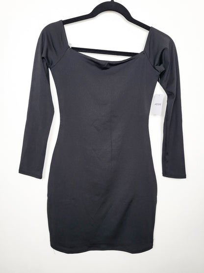 NEW - Ardene black square neck bodycon dress | Size MEDIUM