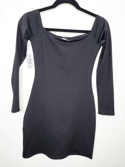 NEW - Ardene black square neck bodycon dress | Size MEDIUM