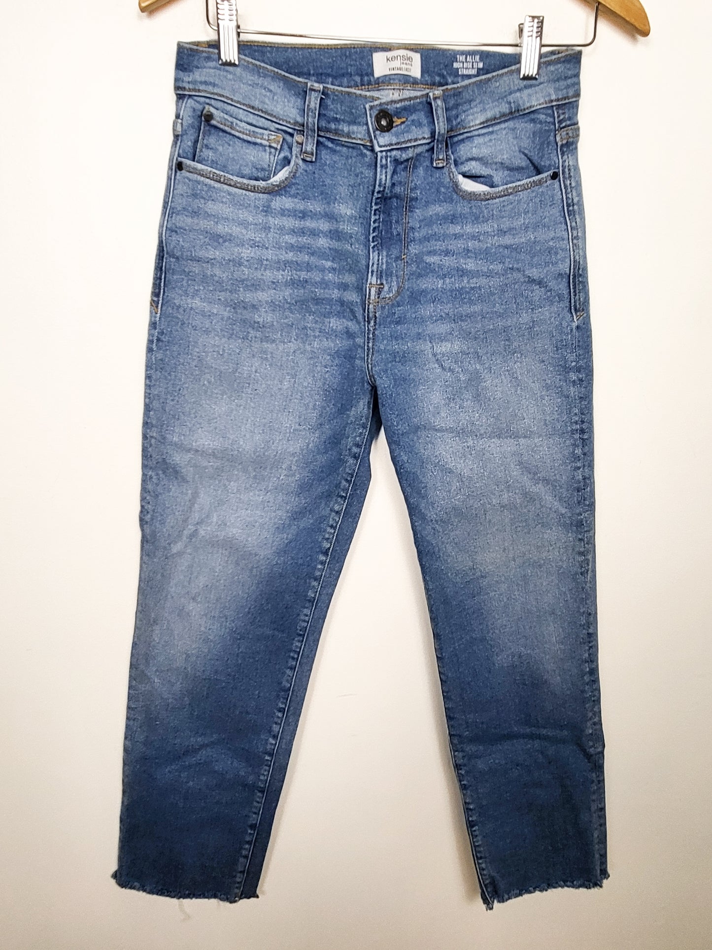 Kensie Jeans Medium Wash "The Allie" High Rise Slim Straight Jeans | Size 6