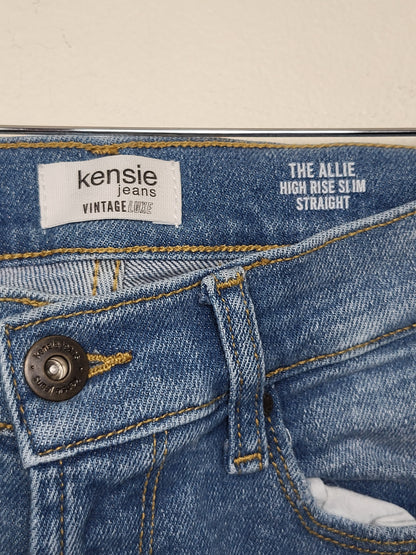 Kensie Jeans Medium Wash "The Allie" High Rise Slim Straight Jeans | Size 6