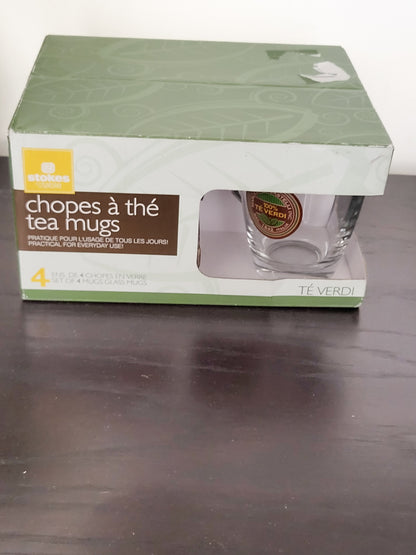 Stokes Table Té Verdi 4-Piece Glass Tea Mug Set (sorry, no shipping)