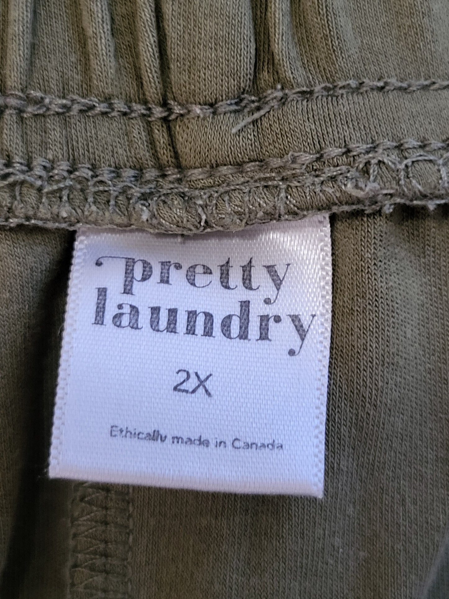 Pretty Laundry by Little and Lively olive green 2pc bamboo blend pajamas | Size 2X