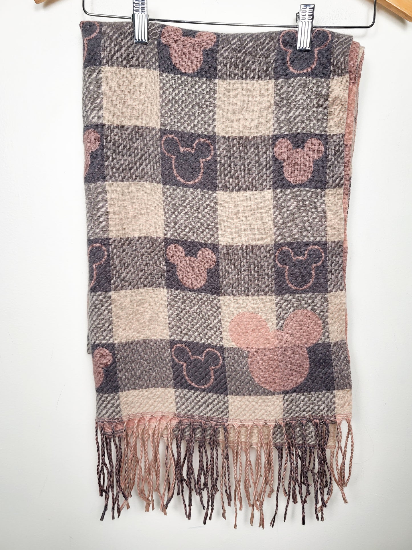 Disney Mickey Mouse reversible plaid scarf | One size fits all
