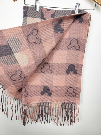 Disney Mickey Mouse reversible plaid scarf | One size fits all