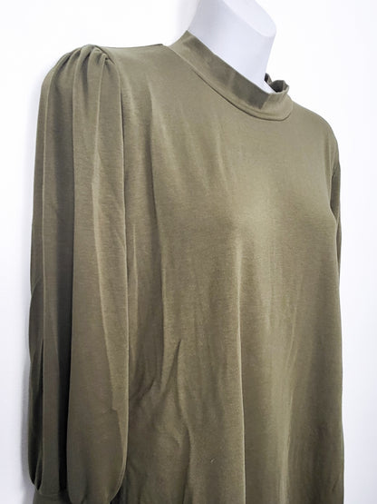Dwelling Apparel by Little and Lively Women's Puff Sleeve Mock-Neck Bamboo Tunic | Size LARGE