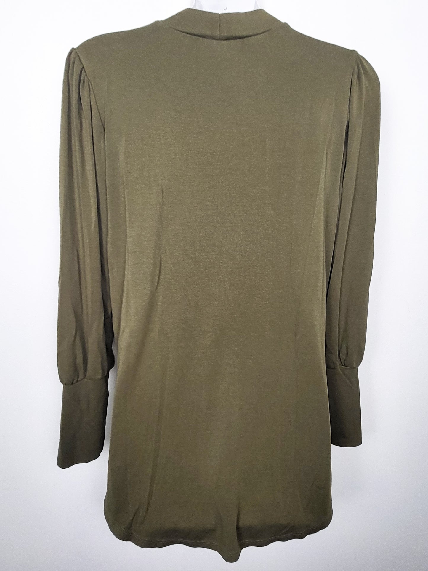 Dwelling Apparel by Little and Lively Women's Puff Sleeve Mock-Neck Bamboo Tunic | Size LARGE
