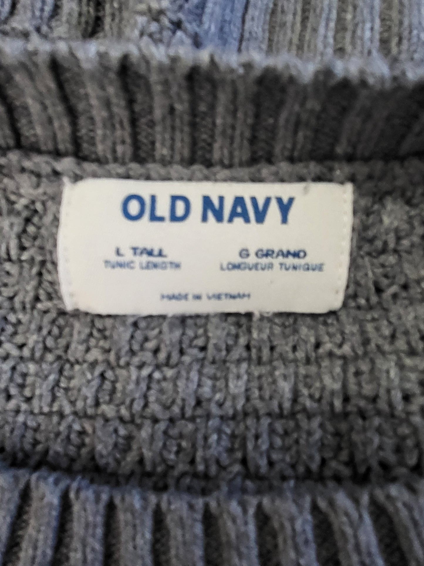 Old Navy grey sweater | Size LARGE TALL
