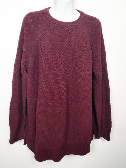 Old Navy burgundy tunic length sweater | Size LARGE TALL