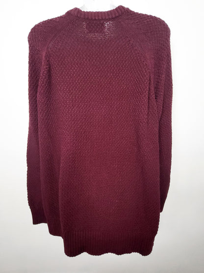 Old Navy burgundy tunic length sweater | Size LARGE TALL