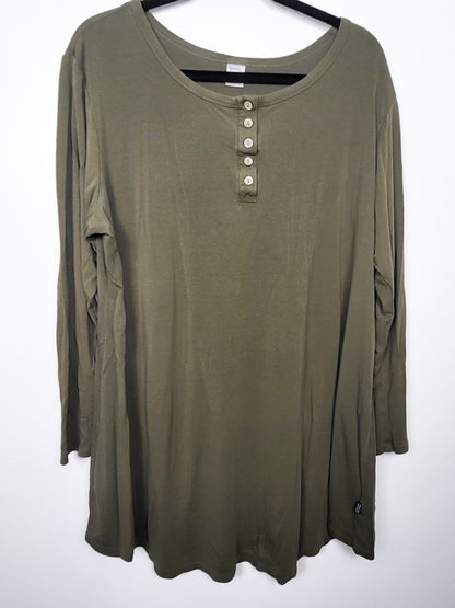 Pretty Laundry by Little and Lively olive green bamboo blend sleep shirt | Size 2X
