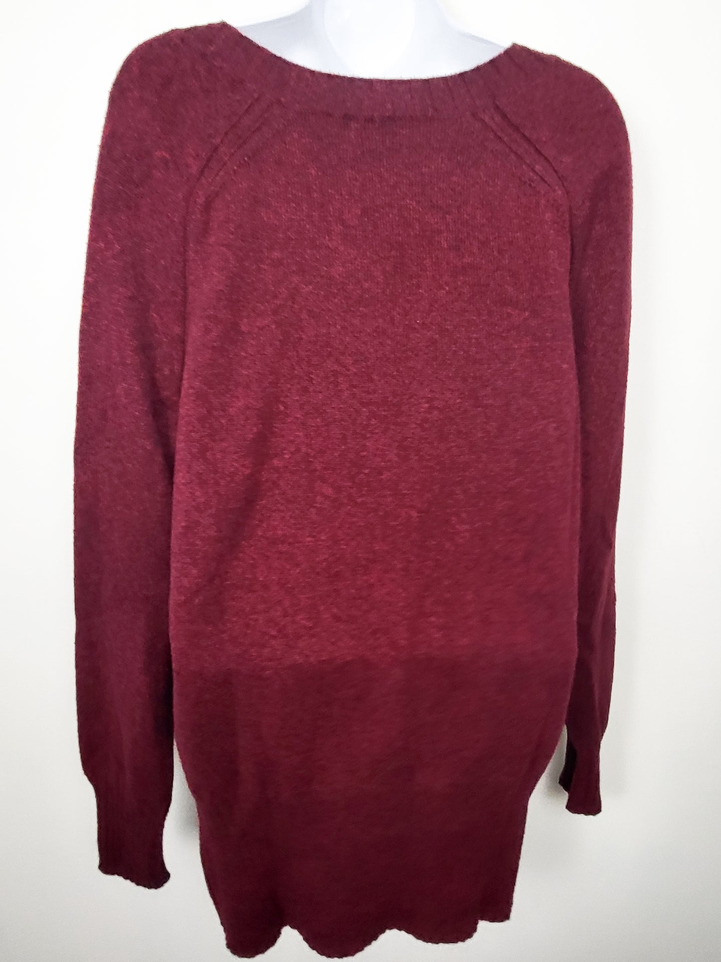 Old Navy burgundy V-neck sweater | size LARGE TALL