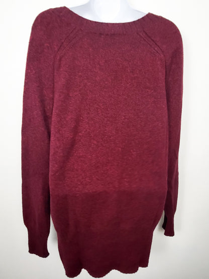 Old Navy burgundy V-neck sweater | size LARGE TALL