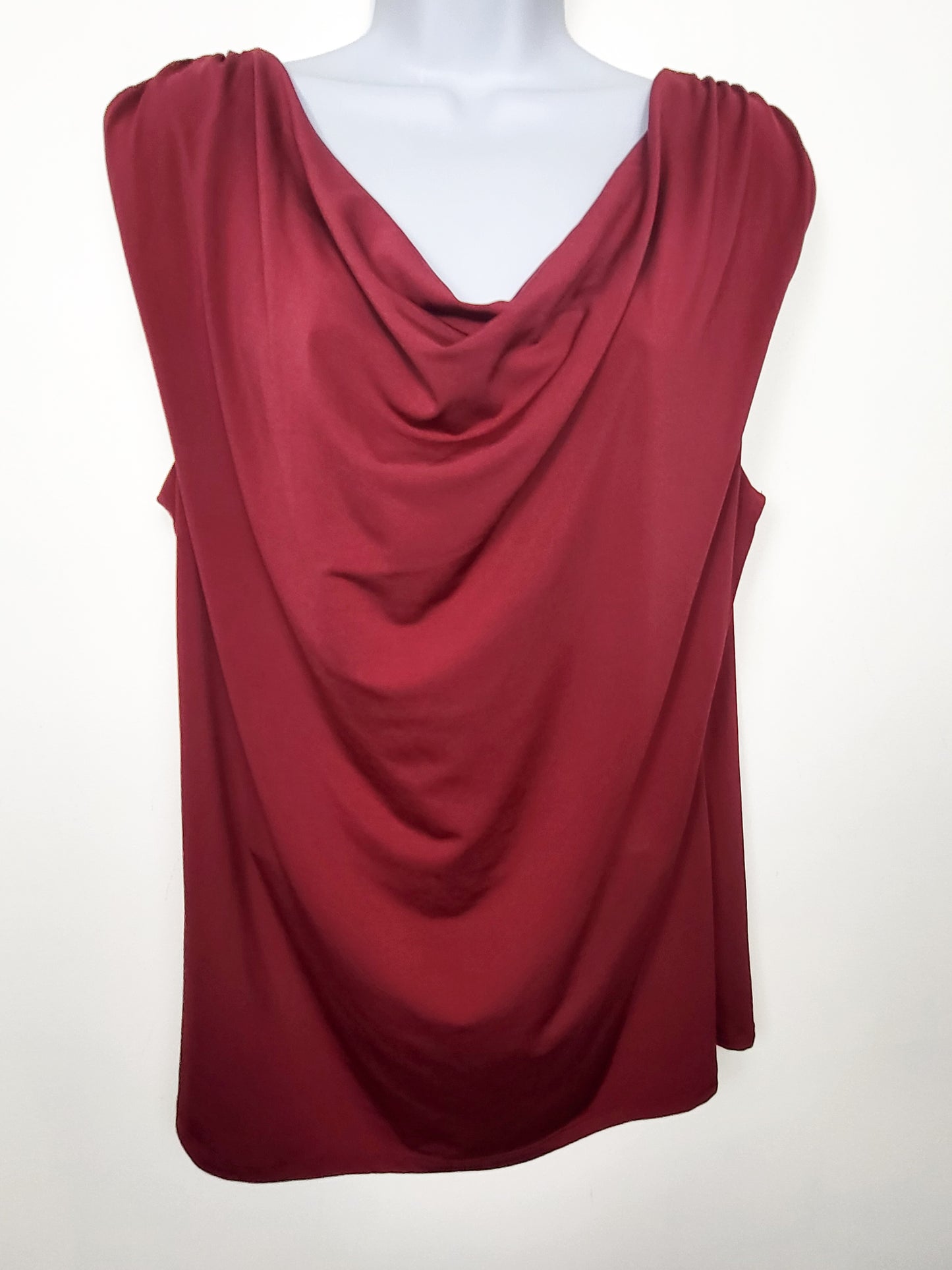 Ricki's Red Layered Rhinestone Chain-Back Sleeveless Top | Size LARGE