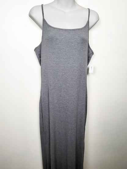NEW - Gap Body Mini Rib Pajama Maxi Dress in Gray | Size XXL