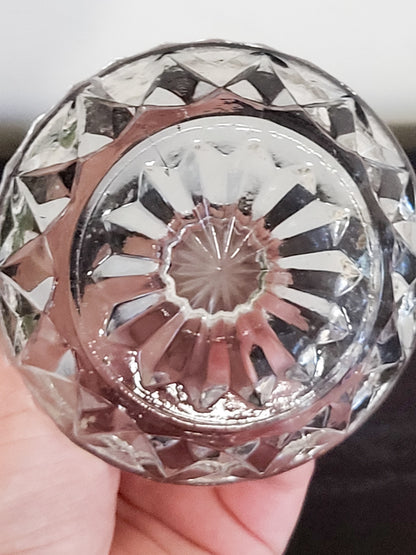 Vintage Clear Cut Crystal Jewelry Ring Holder/Trinket Dish (sorry, no shipping)