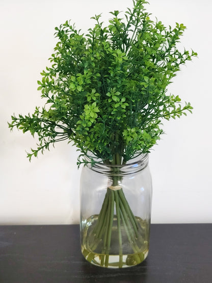 Artificial Faux Greenery Boxwood Arrangement (sorry, no shipping)