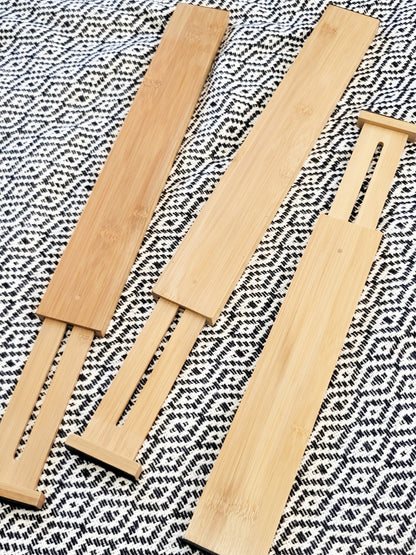 Adjustable Bamboo Drawer Dividers (sorry, no shipping)